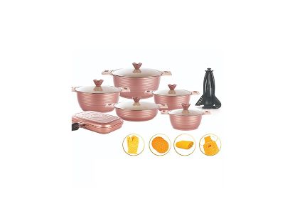 تصویر سرویس قابلمه 27 پارچه گرانیتی لایف